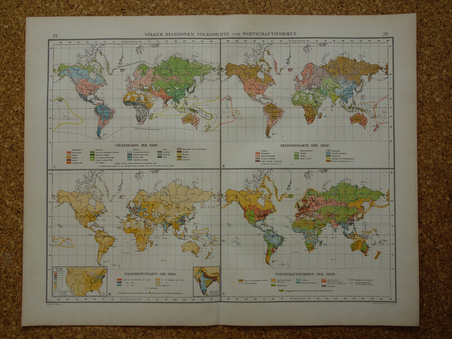 vintage thematische wereldkaarten te koop