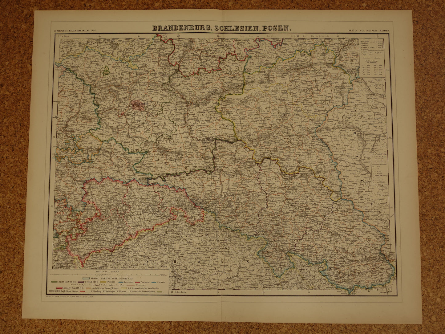 10 Brandenburg Schlesien Posen Heinrich Kiepert 1860