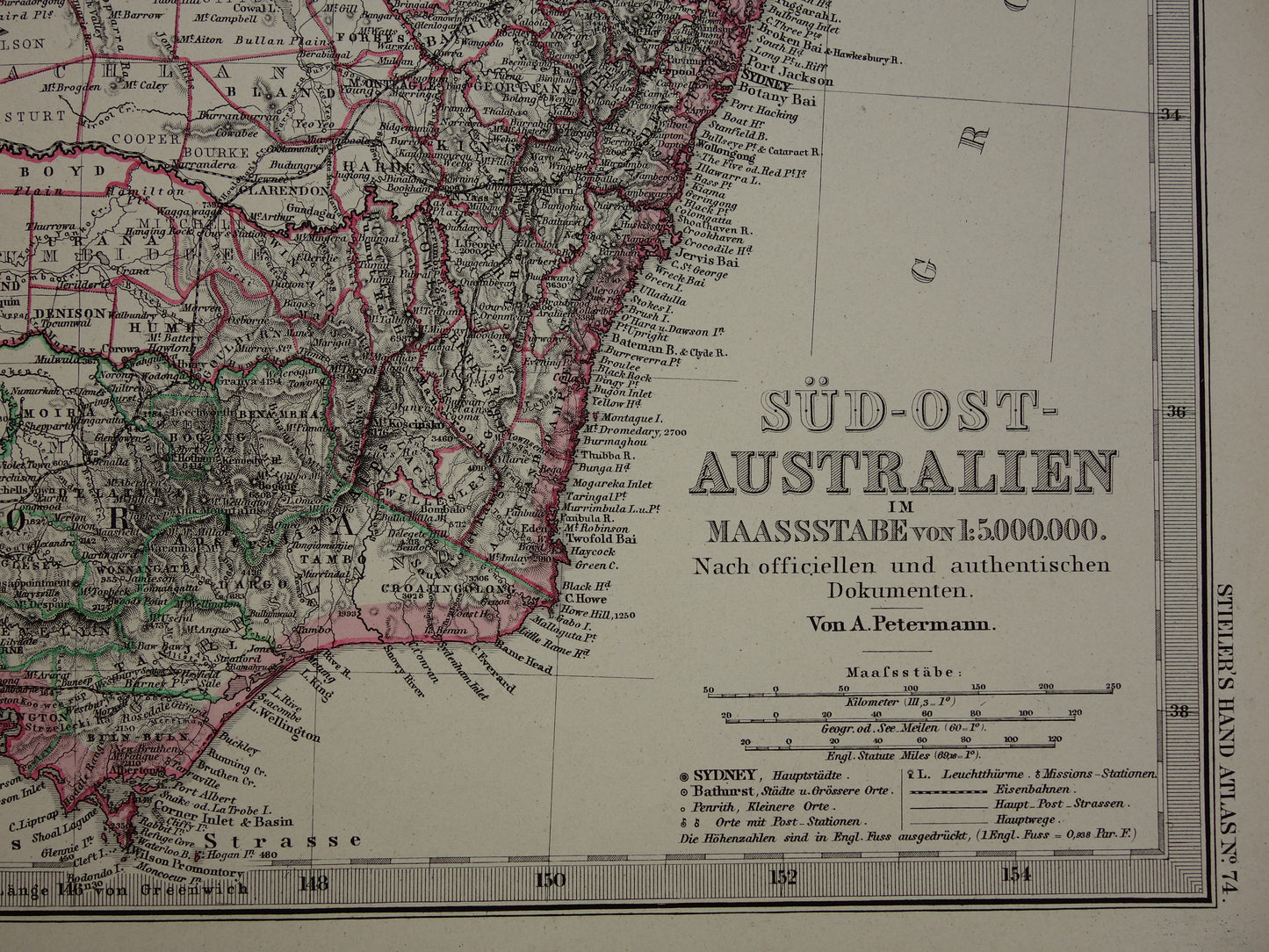 melbourne sydney originele antieke kaarten