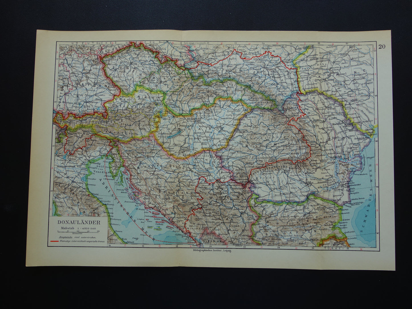 oost europa in het jaar 1928 originele vintage landkaarten kaarten