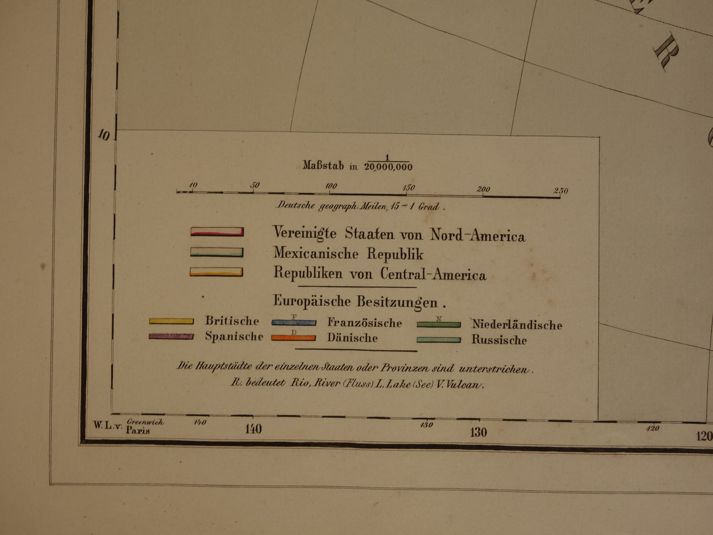 NOORD-AMERIKA antieke landkaart uit 1860 van VS Canada Mexico oude kaart originele vintage historische kaarten