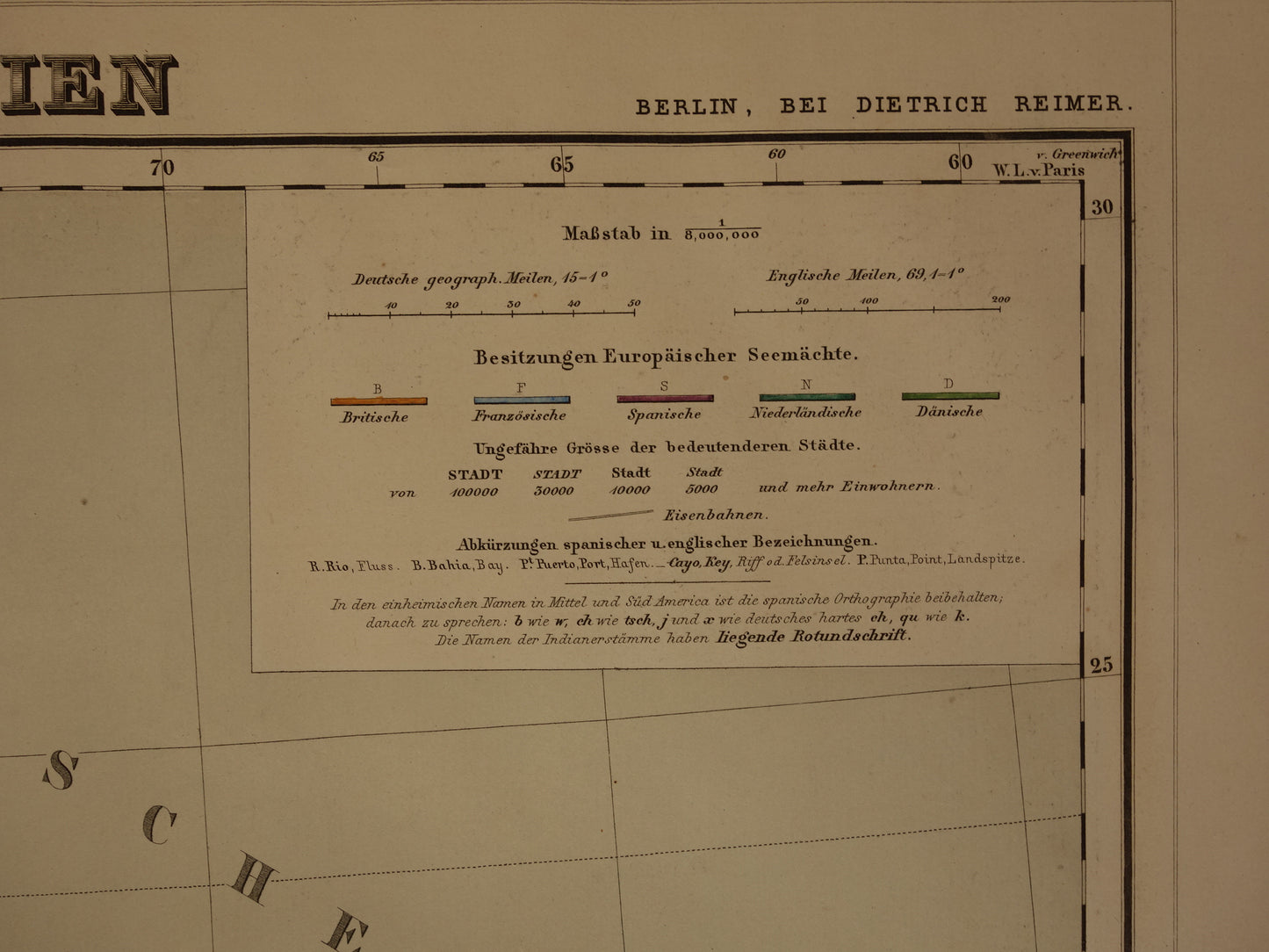 oude kaart van Caraïben en centraal Amerika in 1857 originele antieke landkaart Caraïbisch gebied Antillen Cuba Nicaragua vintage kaarten