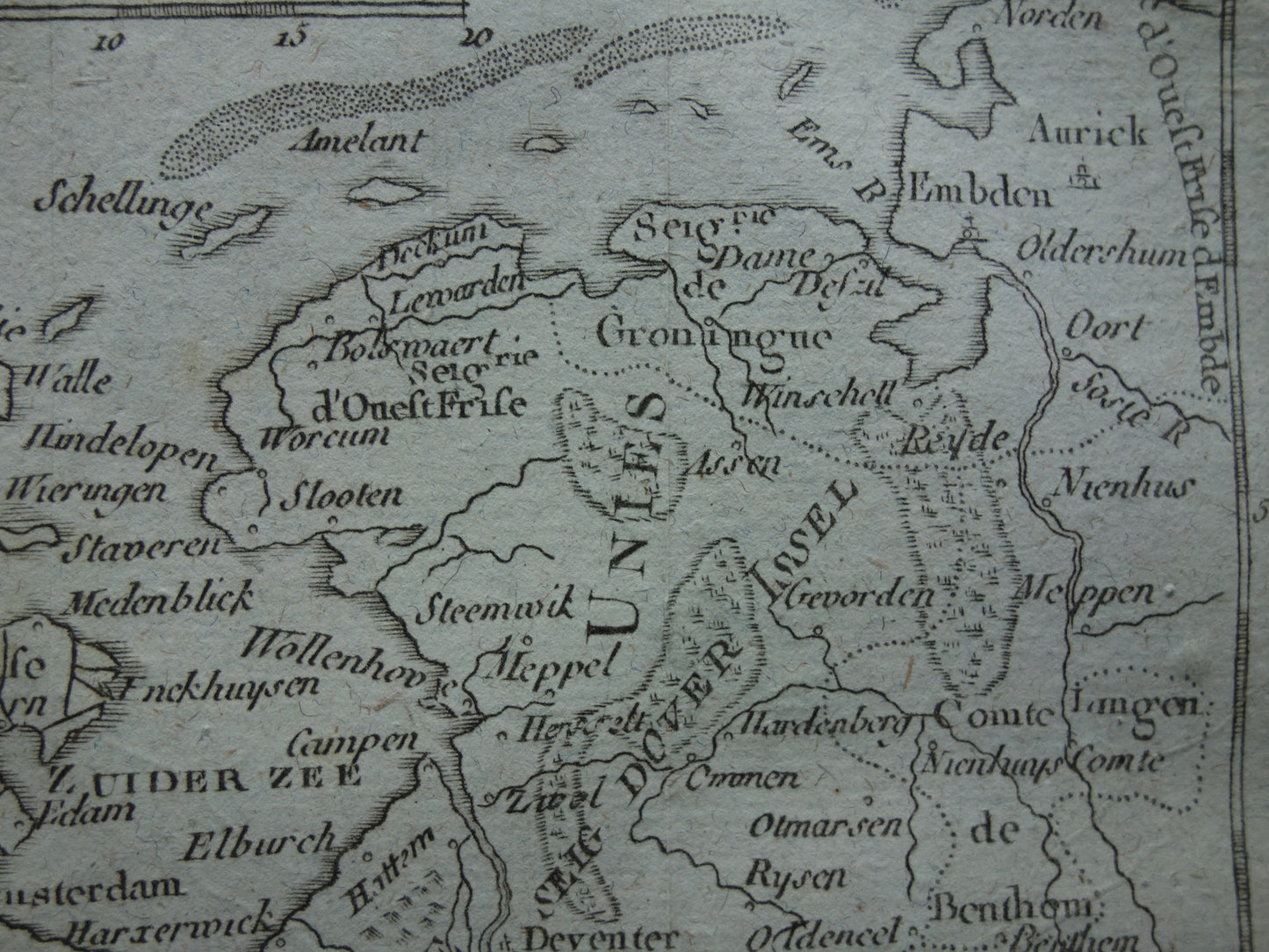 230+ jaar oude landkaart van Nederland 1793 originele antieke kaart Holland klein formaat