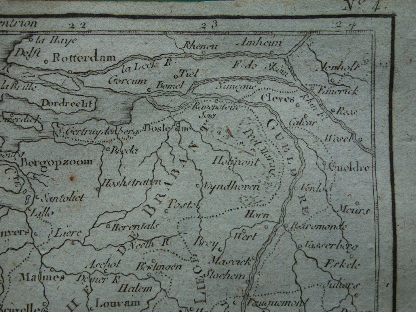 230+ jaar oude landkaart van België 1793 originele antieke kaart zuidelijke Nederlanden klein formaat