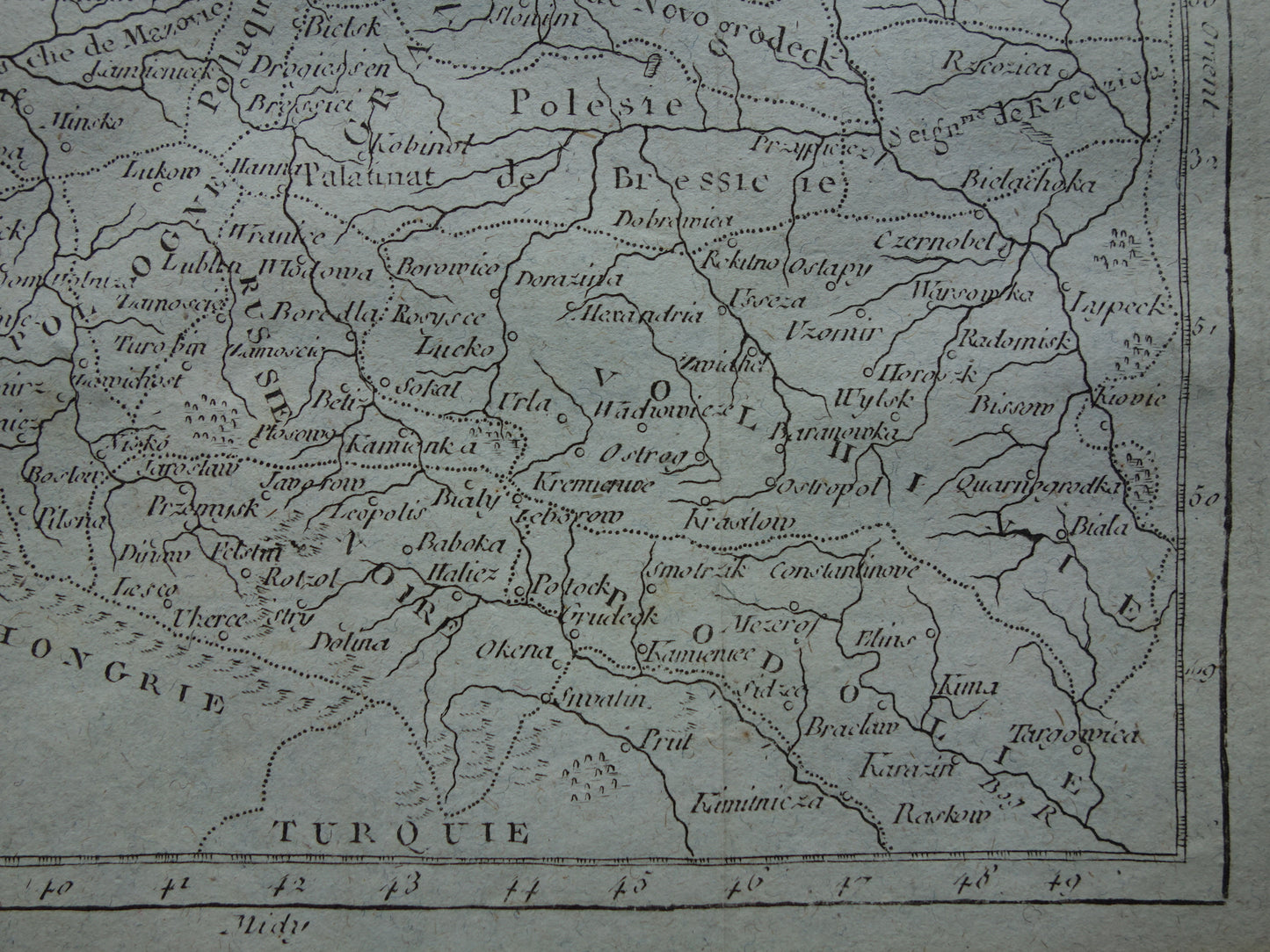 POLEN oude landkaart van Polen uit het jaar 1793 originele antieke kaart Polen klein formaat
