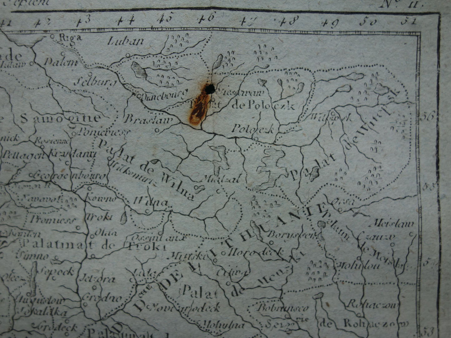 POLEN oude landkaart van Polen uit het jaar 1793 originele antieke kaart Polen klein formaat
