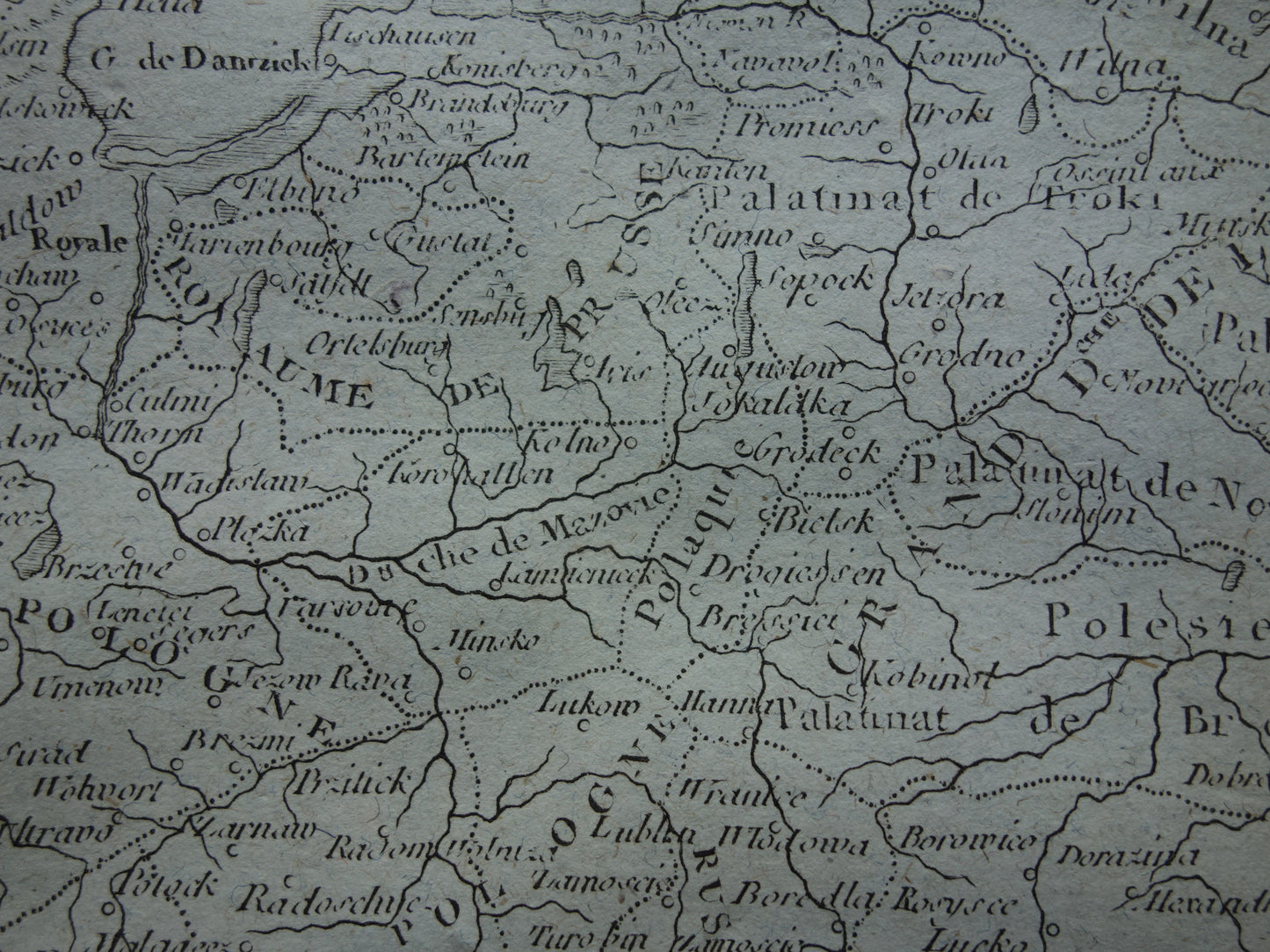 POLEN oude landkaart van Polen uit het jaar 1793 originele antieke kaart Polen klein formaat