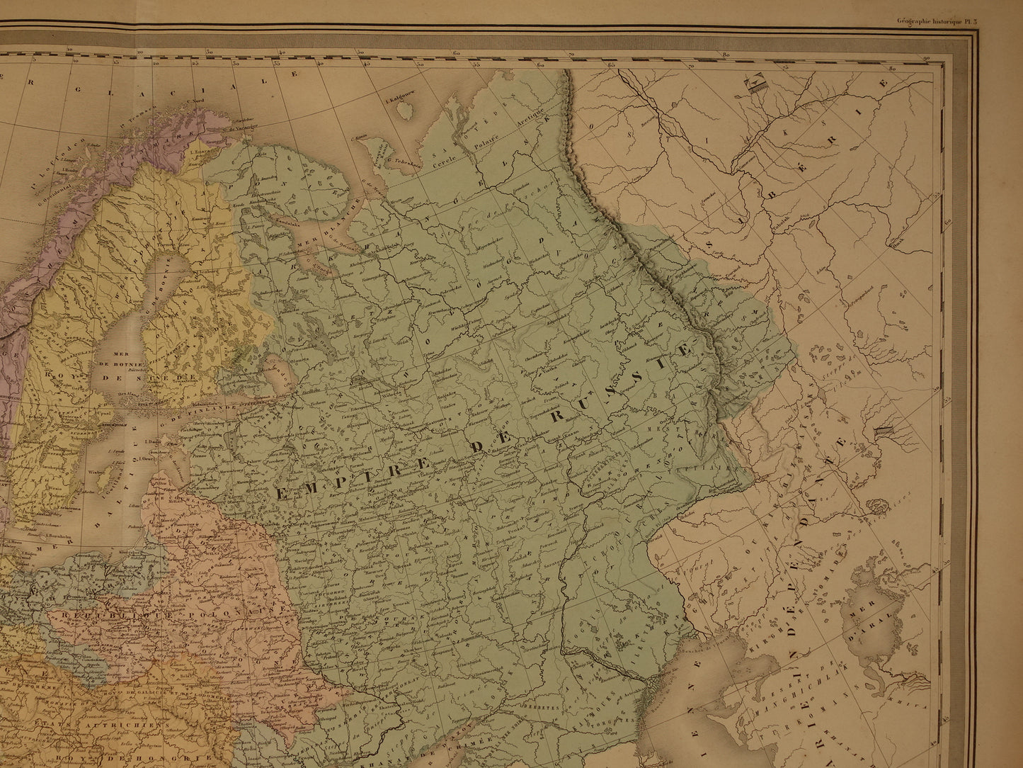 Kaart van Europa in het jaar 1789 zeer grote antieke landkaart Europees continent start Franse revolutie vintage kaarten
