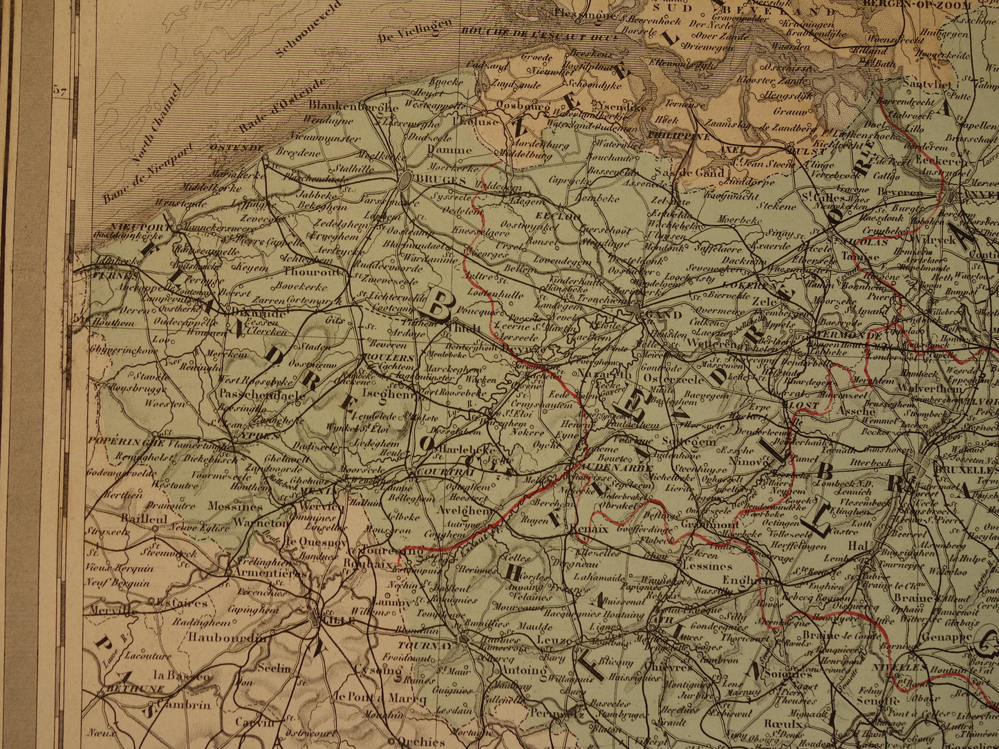 originele historische landkaart landkaarten van België winkel