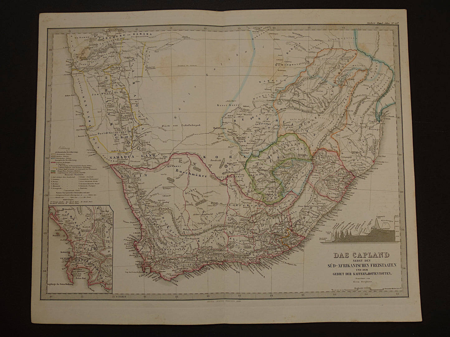 zuid-afrika antieke vintage kaart kaarten kopen