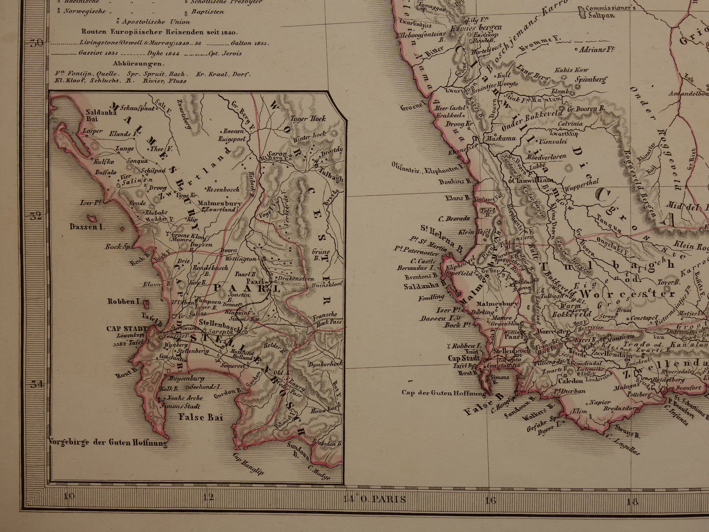 kaapstad oude kaart kopen