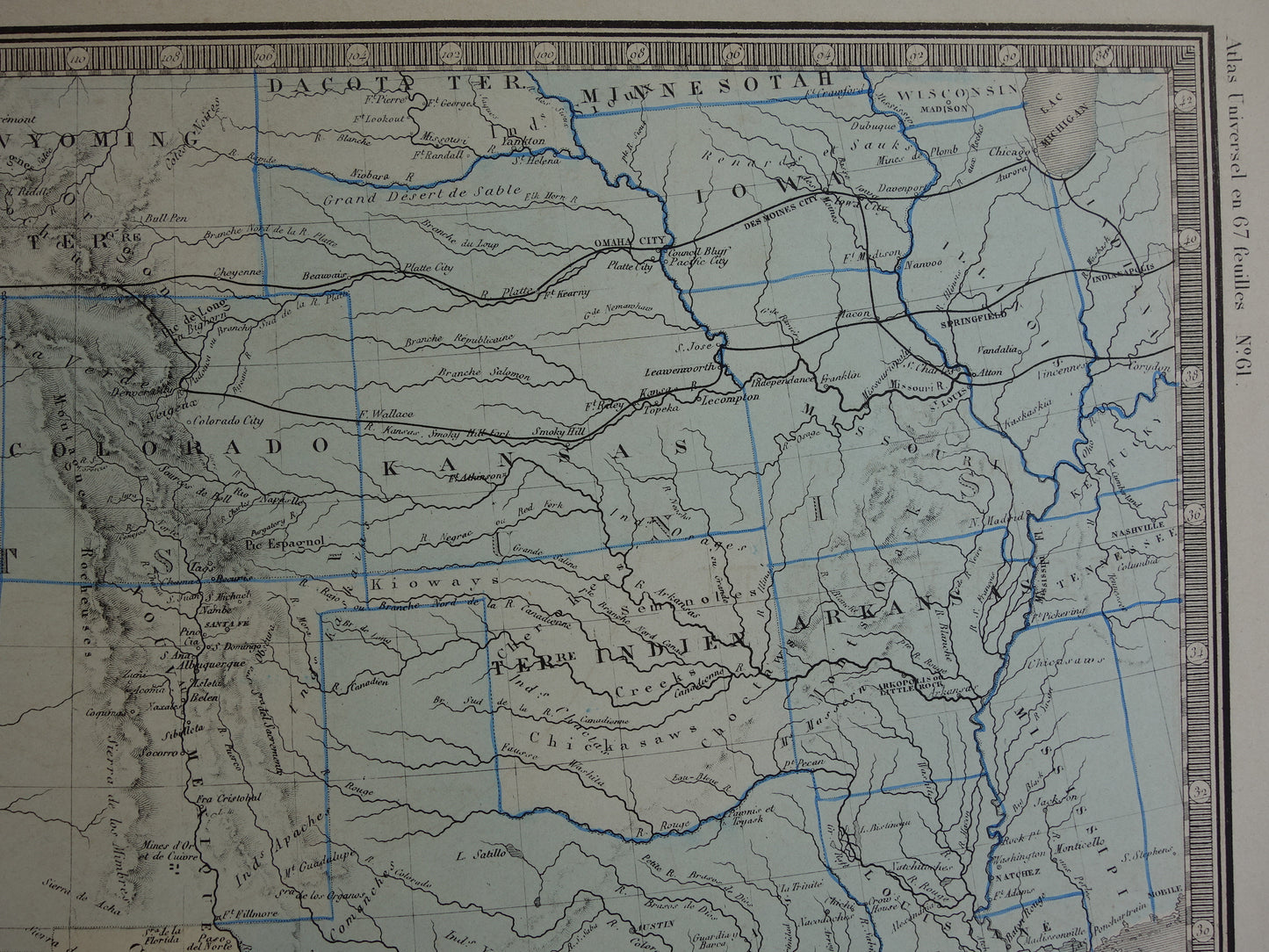 Mexico en Verenigde Staten oude kaart uit 1876 originele antieke landkaart westkust VS Californië USA vintage historische kaarten