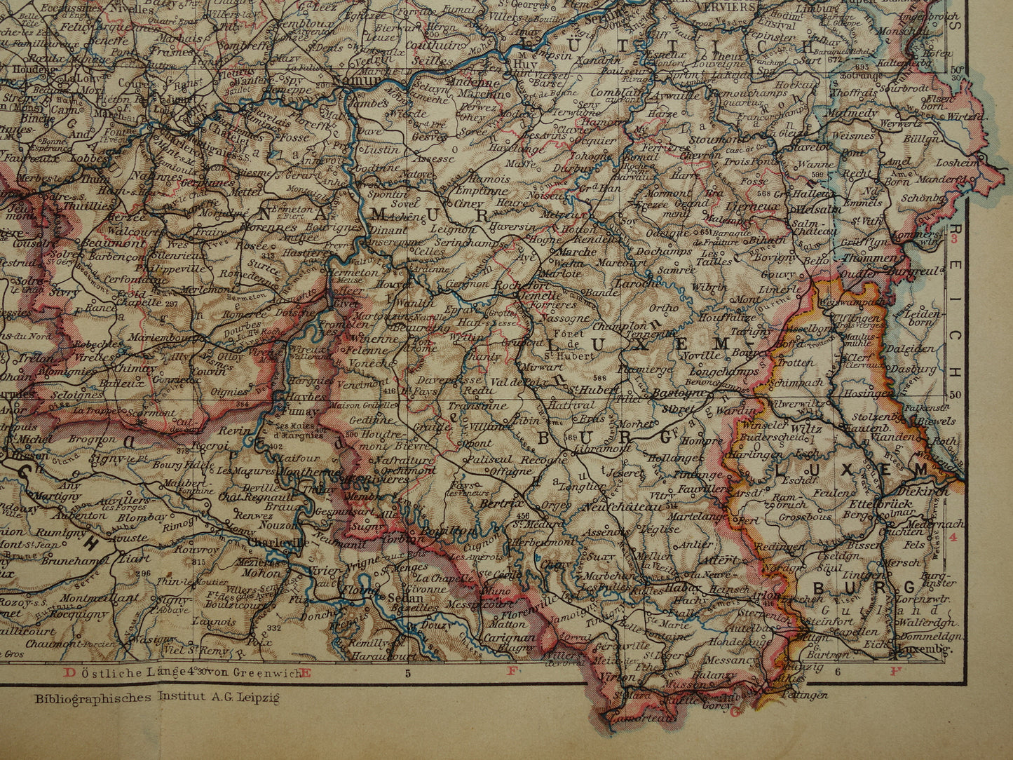 gedetailleerde kaart belgië te koop origineel vintage
