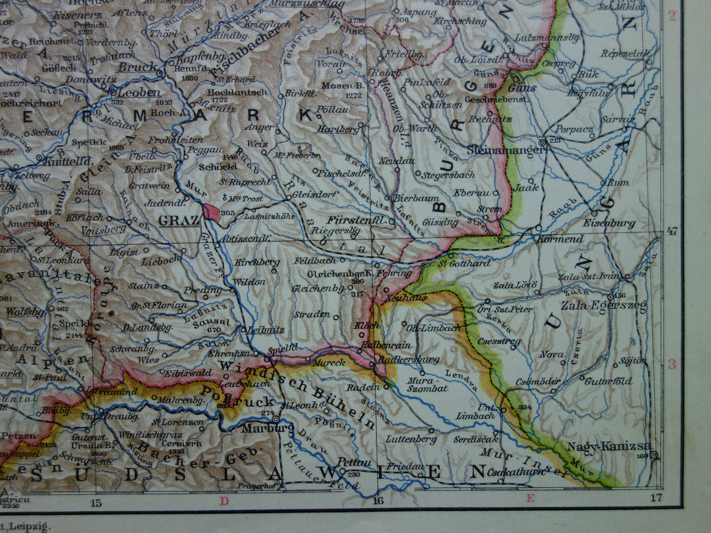 OOSTENRIJK oude kaart van Oostenrijk met Wenen Linz Graz Salzburg in 1926 Gedetailleerde vintage landkaart Tirol