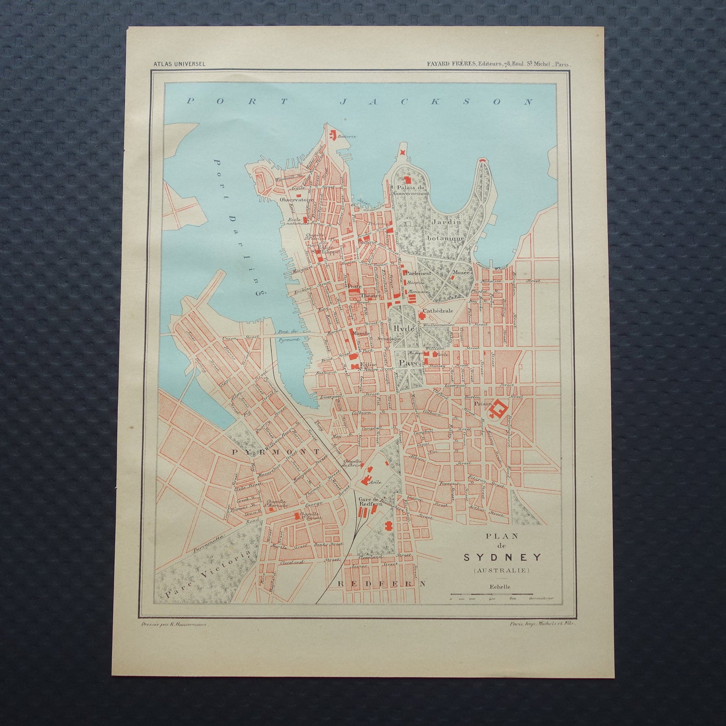 oude plattegrond kaart van Sydney kopen