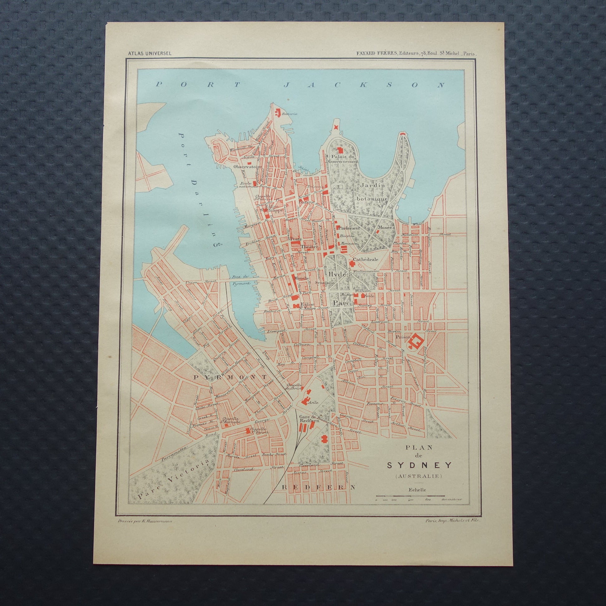 oude plattegrond kaart van Sydney kopen