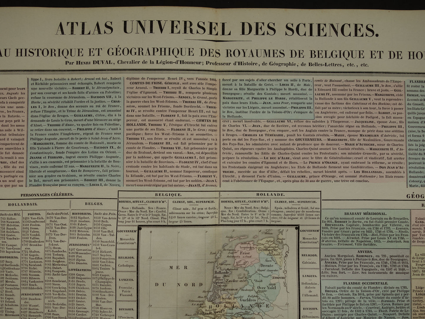 Tableau historique et geographique des royaumes de belgique et de hollande