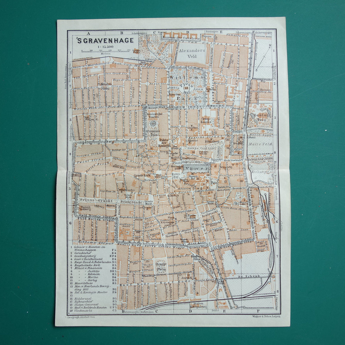 old map of The Hague for sale