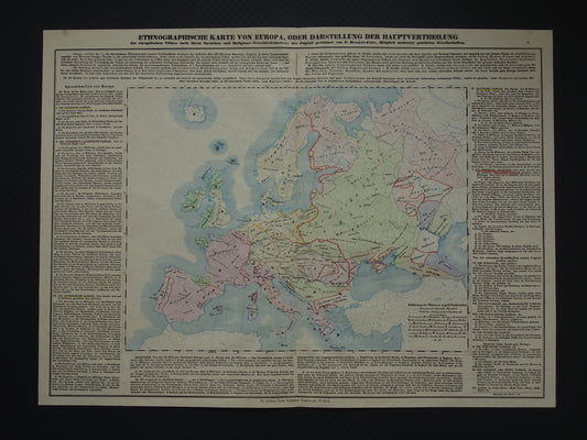 Ethnographische karte von Europa, oder darstellung der hauptvertheilung der Europaischen Volker nach ihren Sprachen und religions-verschiedenheiten Desjardins 1840