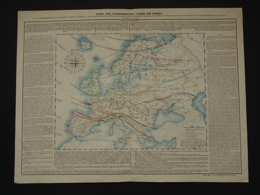 Klima - und Naturproducten - Karte von Europa Constant Desjardins 1840