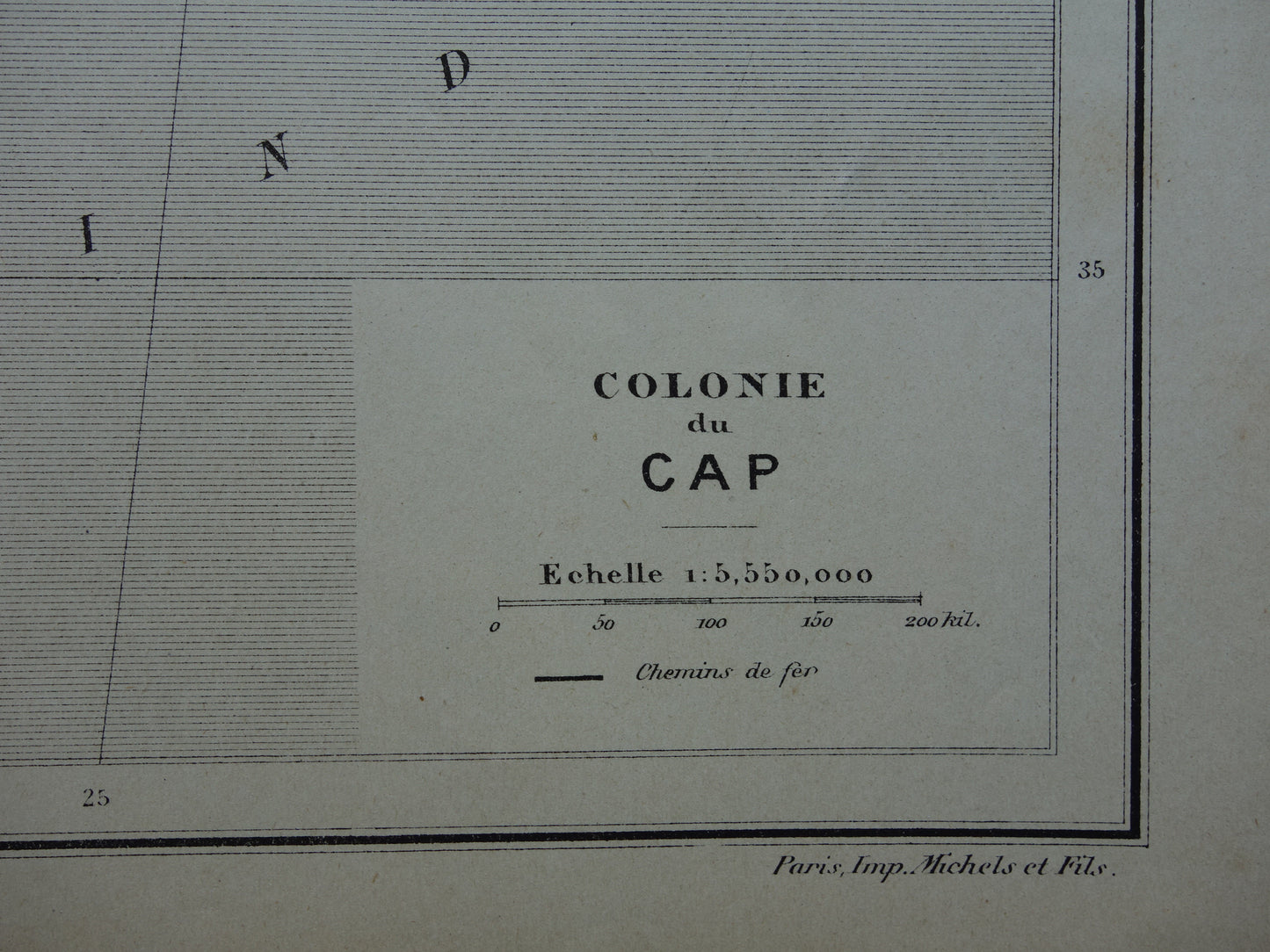 KAAPKOLONIE Oude kaart van Zuid-Afrika uit 1896 originele antieke kaart - Afrika vintage historische kaarten