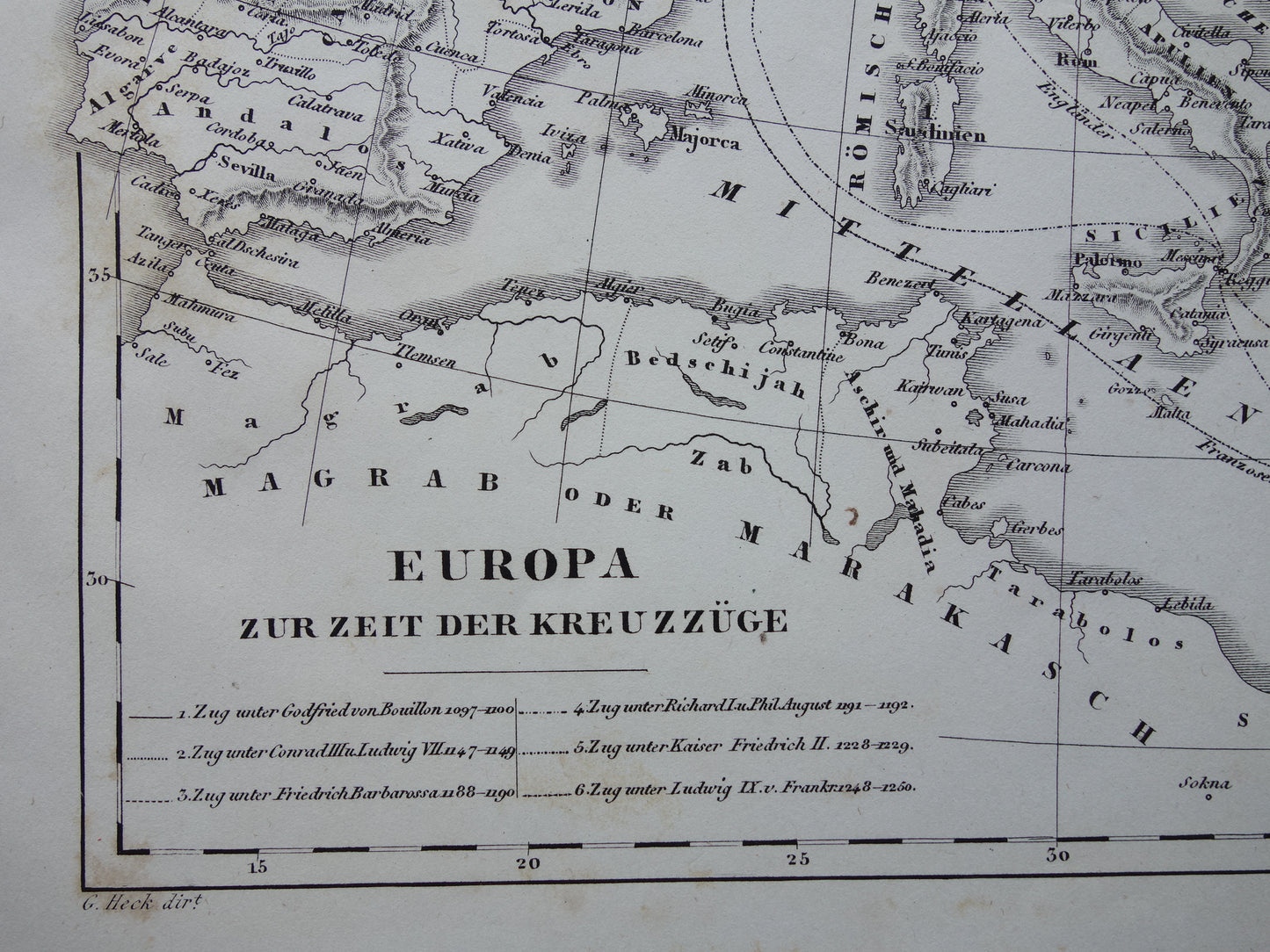kruistochten kaart van routes