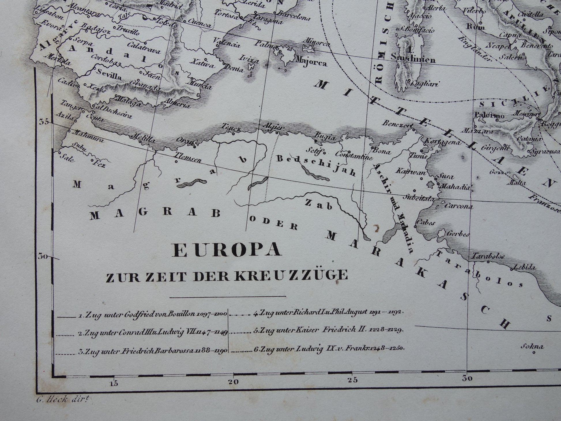 kruistochten kaart van routes