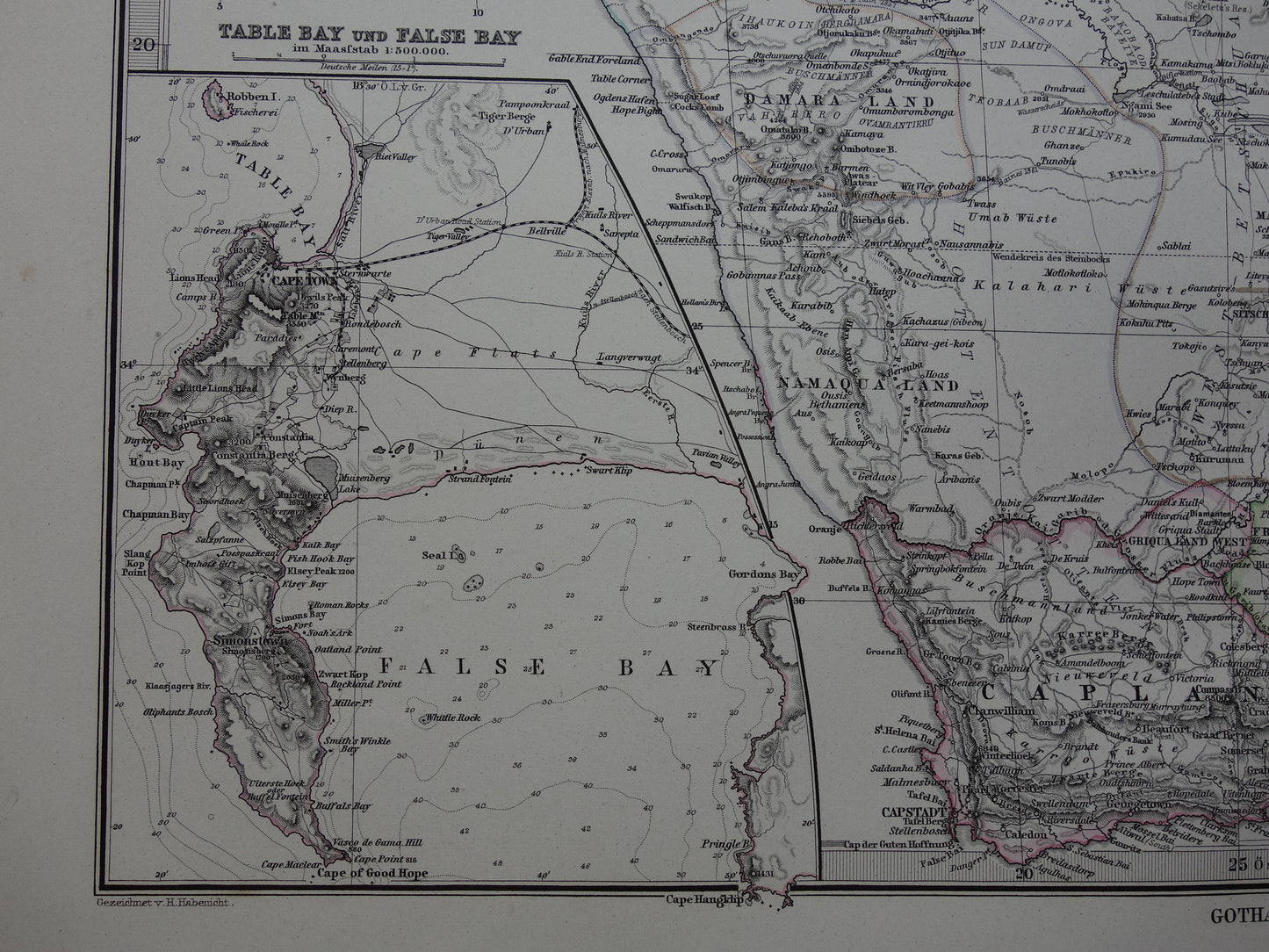 zuid-afrika in het jaar 1876 kaart landkaart