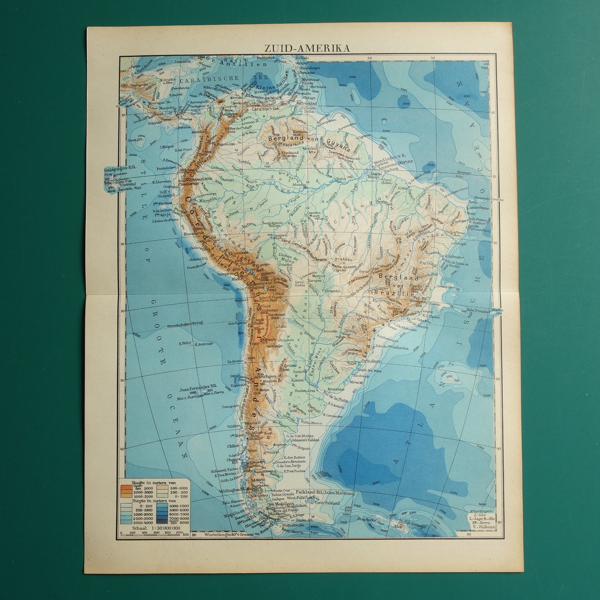 ZUID-AMERIKA continent – Oudekaarten.com