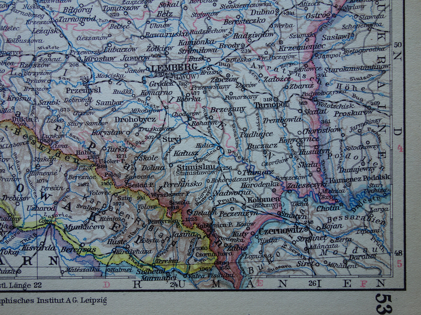 POLEN oude landkaart van Polen uit het jaar 1931 origineel vintage kaart print Polen historische kaarten