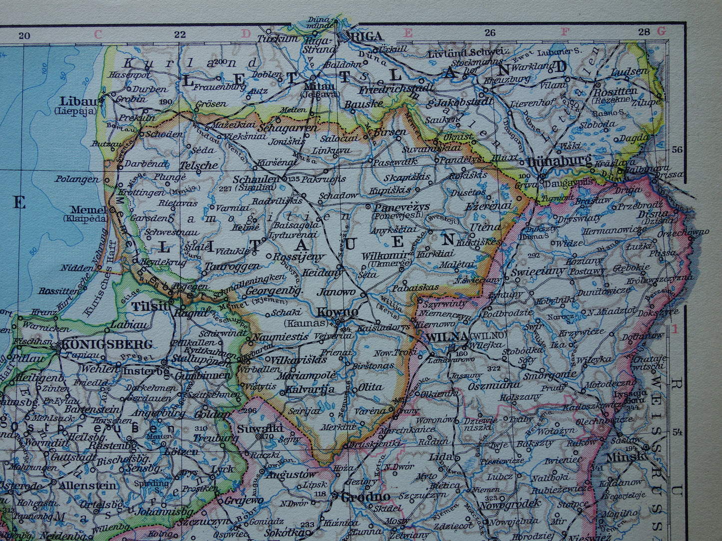 POLEN oude landkaart van Polen uit het jaar 1931 origineel vintage kaart print Polen historische kaarten