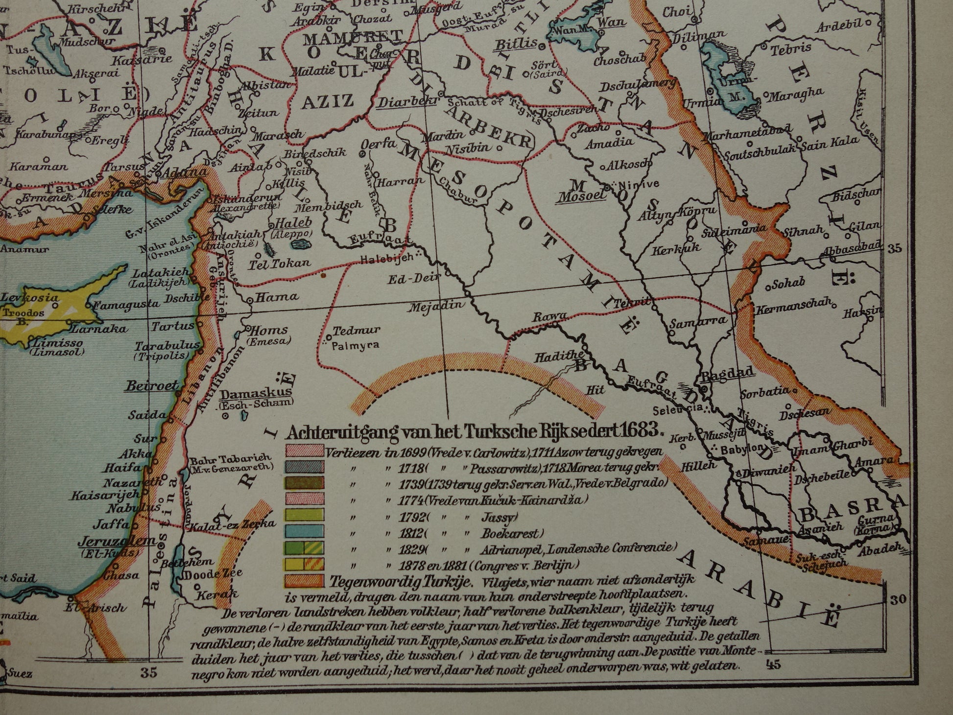 ontwikkeling van het Turkse Rijk kaart landkaart geschiedeniskaart