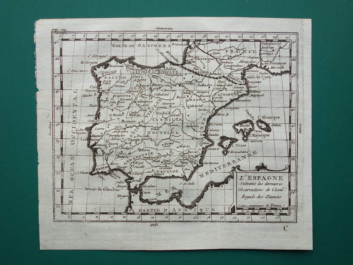 antique maps of Spain for sale