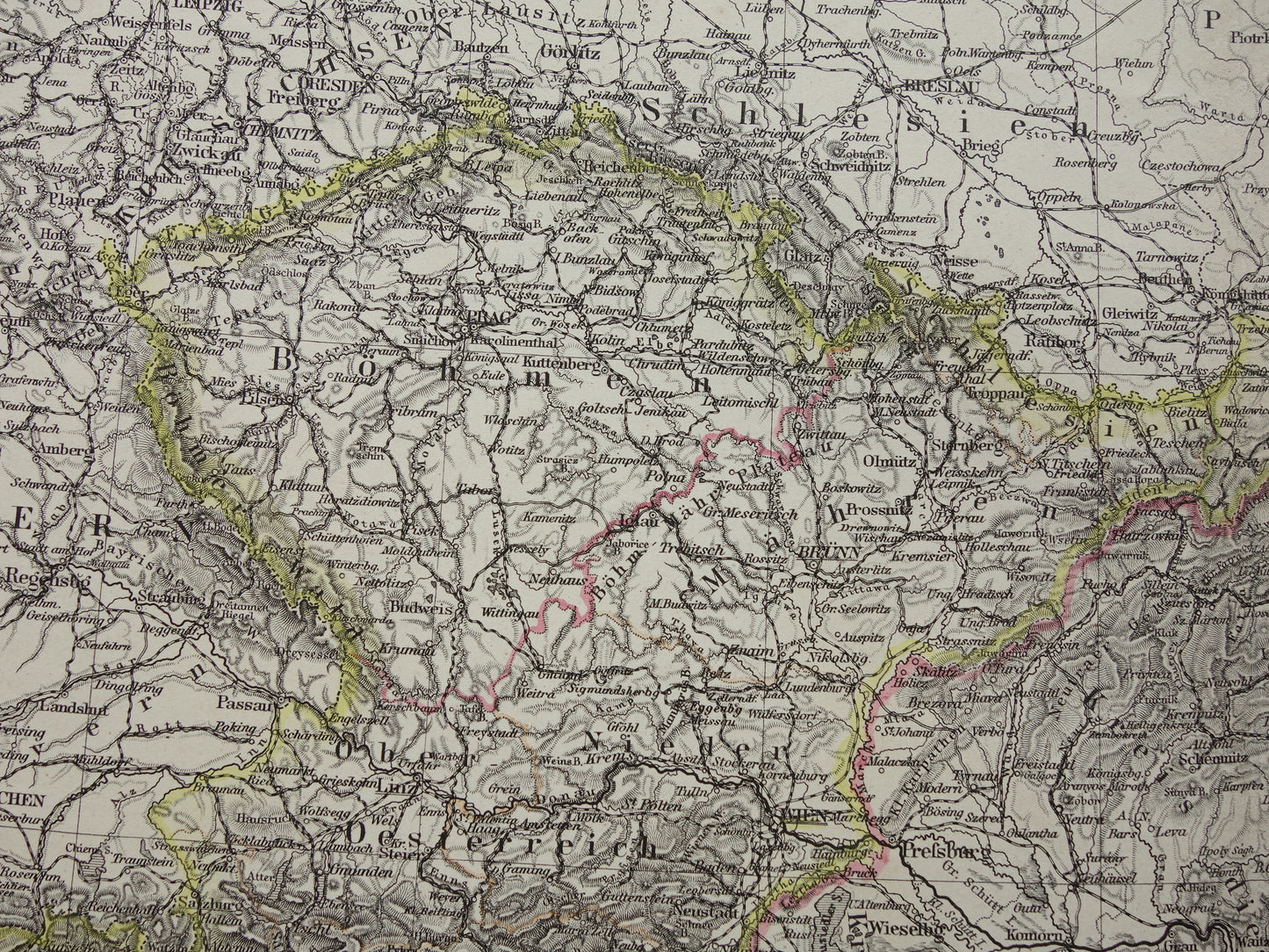 Alte Karte von Österreich-Ungarn aus dem Jahr 1886, detaillierte antike Karte mit Datumsangabe, historische Karten Österreich-Ungarns