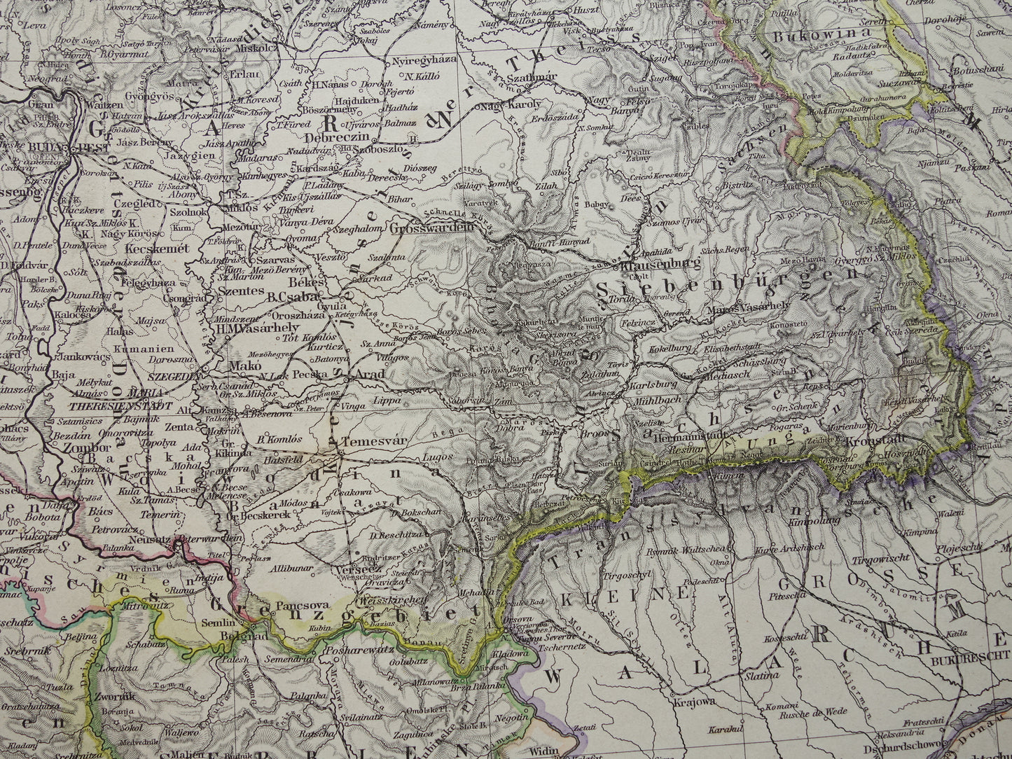 Alte Karte von Österreich-Ungarn aus dem Jahr 1886, detaillierte antike Karte mit Datumsangabe, historische Karten Österreich-Ungarns