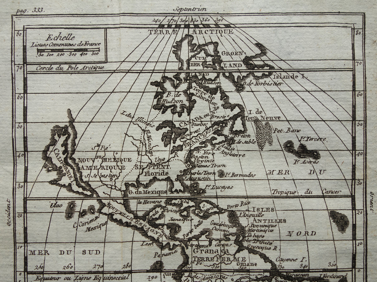 Noord & Zuid Amerika 260+ jaar oude kaart van de Amerika's uit 1759 originele antieke kaart Californië eiland klein formaat