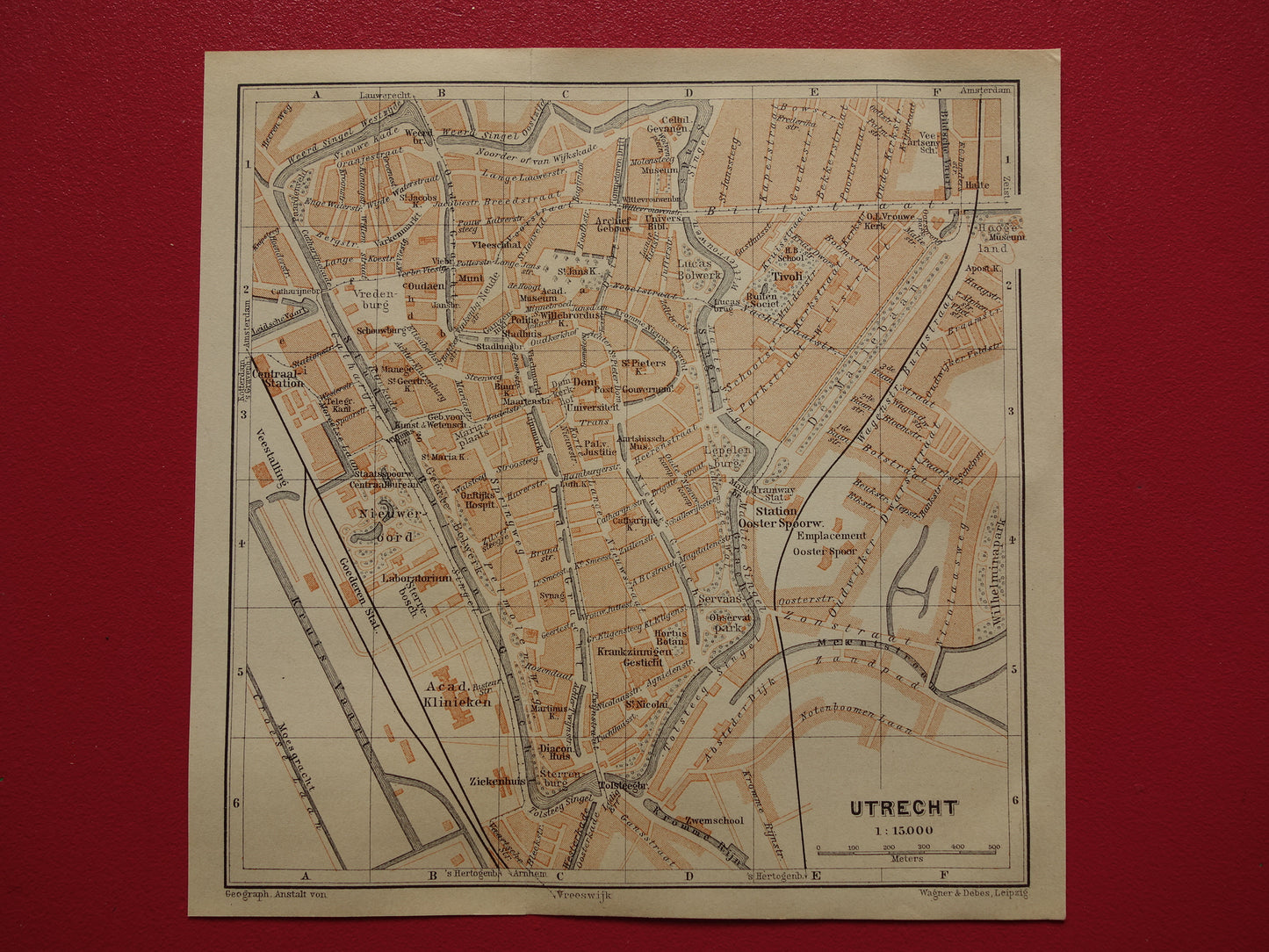 Utrecht in het jaar 1904 historische plattegrond kaart