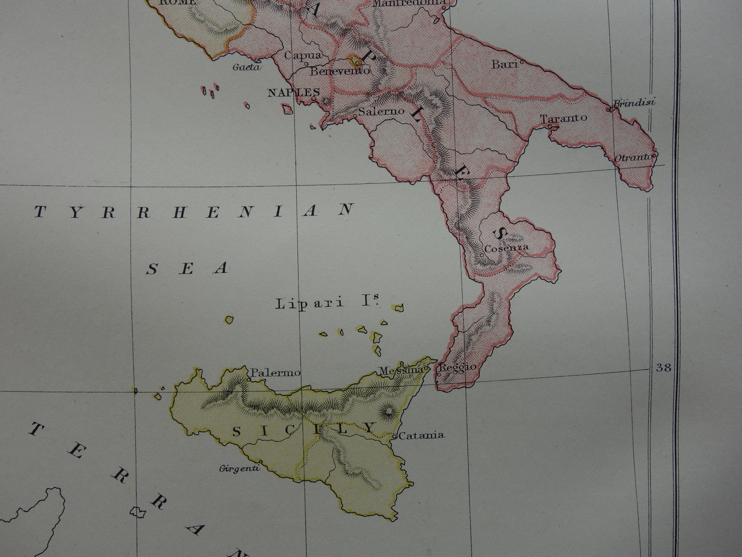 Italië set van 2 antieke kaarten geschiedenis Italië - Romeinse Rijk Augustus tot Constantijn & Italië voor 1797 - oude kaart