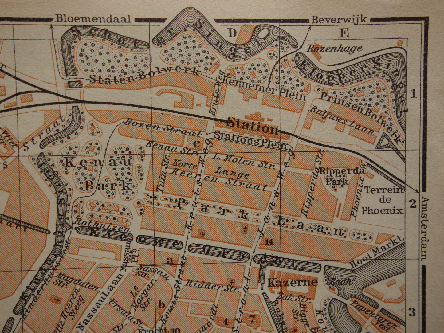 haarlem in het jaar 1904 kaart plattegrond
