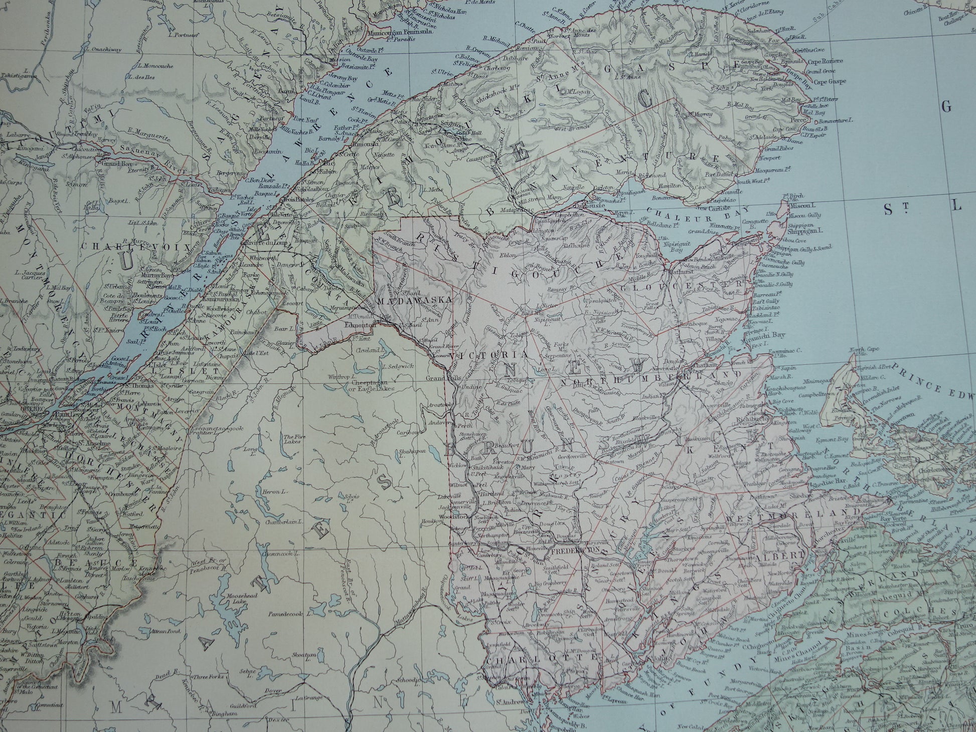 old map of east canada for sale