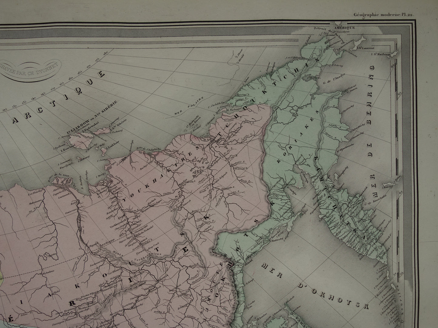 Oude landkaart van Rusland Zeer grote kaart Europees en Aziatisch deel Russische Rijk uit 1880 Originele vintage kaarten