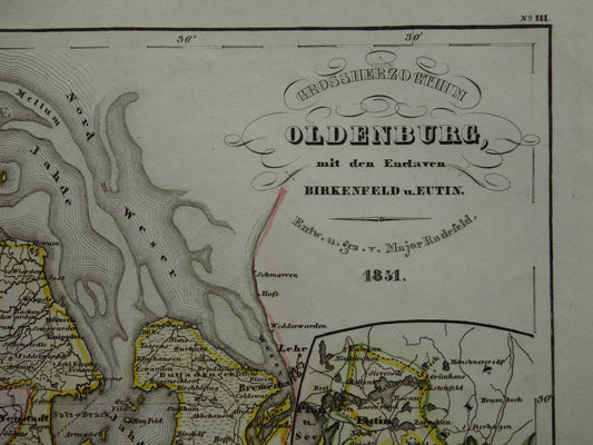 grossherzogthum oldenburg mit den enclaven birkenfeld u. eutin 1851