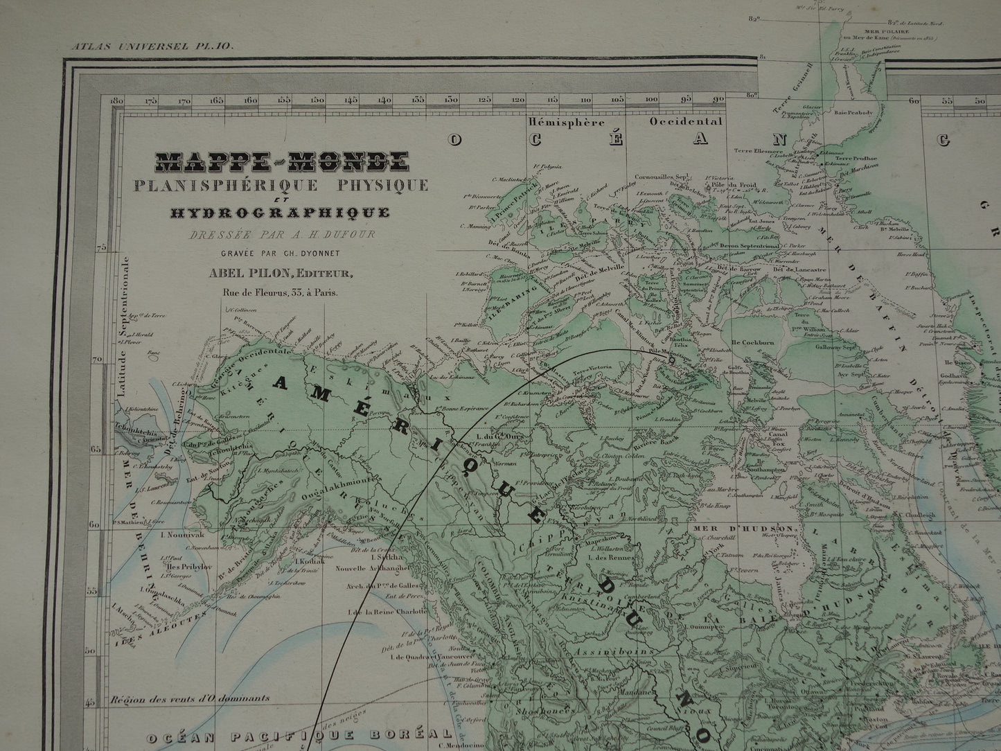 WERELDKAART grote antieke kaart van de wereld in mercatorprojectie 1880 originele 140+ jaar oude wereldkaarten