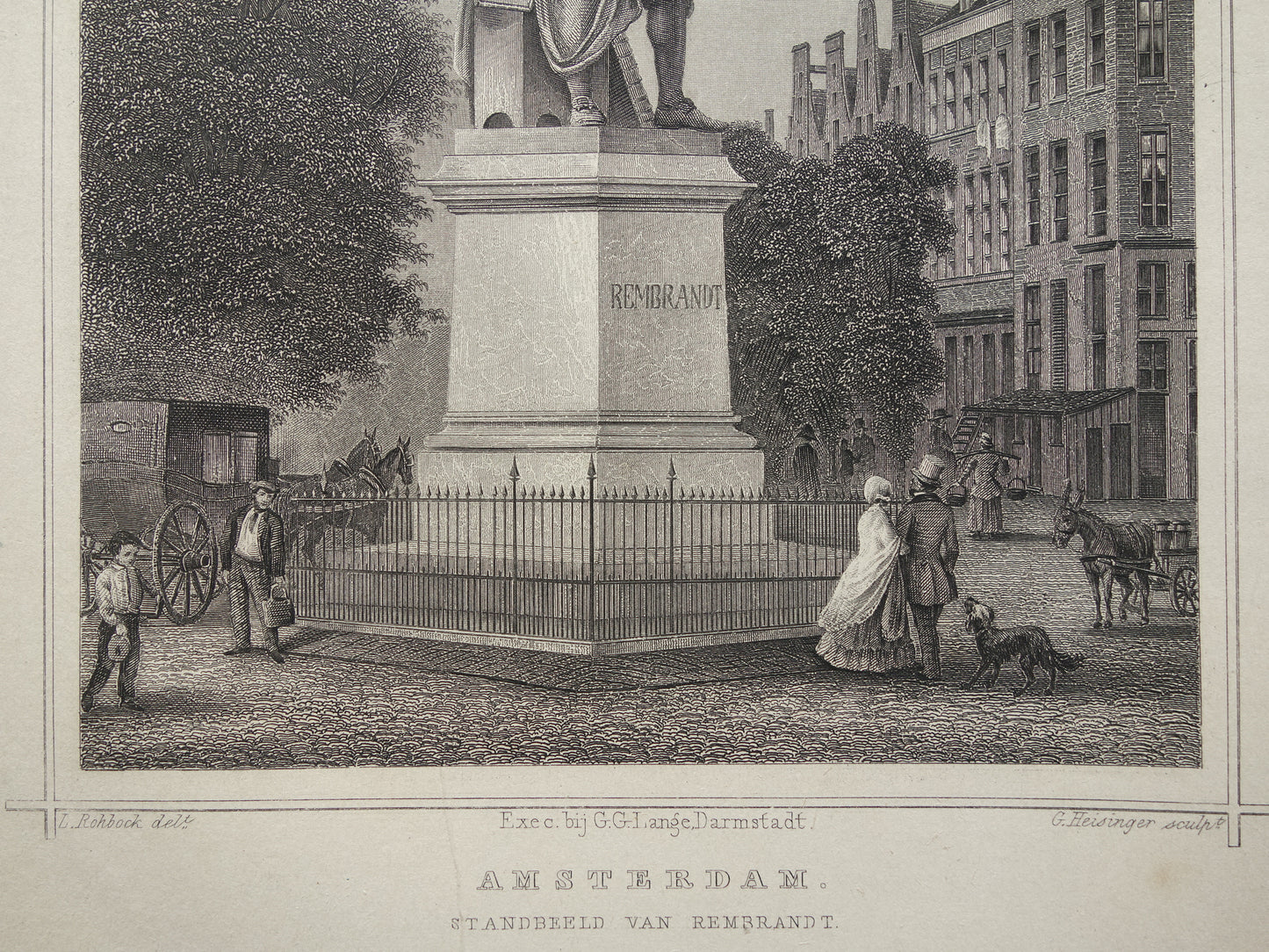 Rembrandtplein vintage muurdecoratie historisch Amsterdam