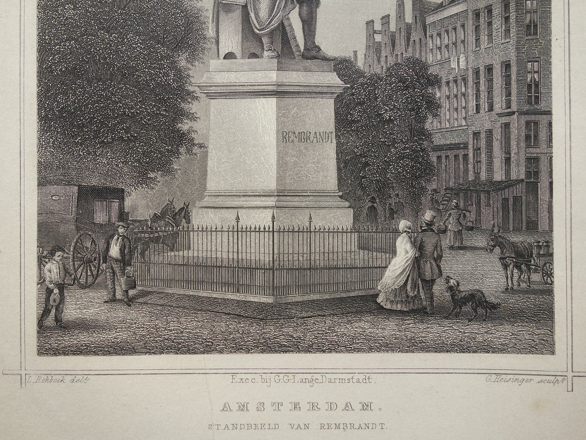 Rembrandtplein vintage muurdecoratie historisch Amsterdam