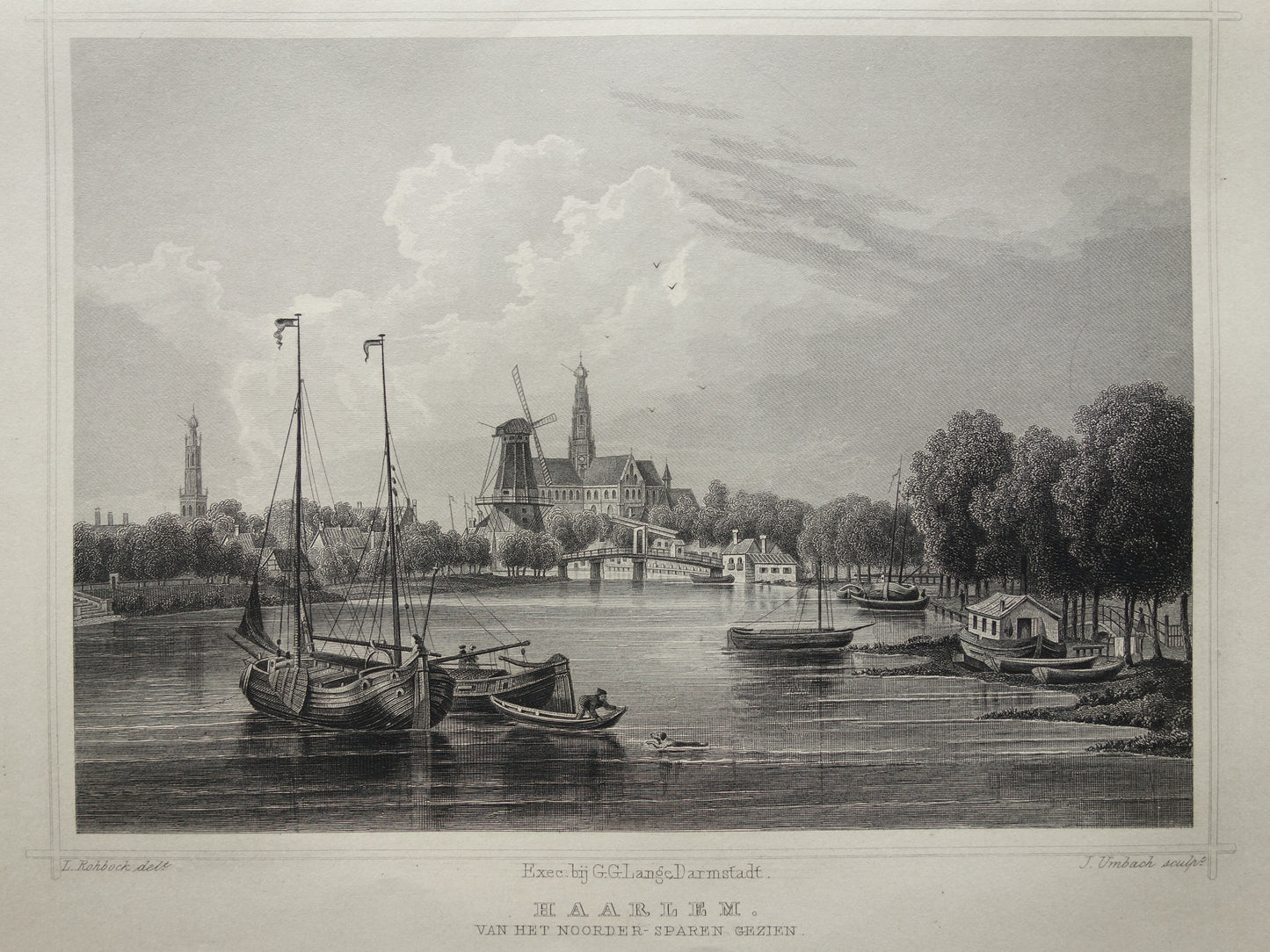 oude prenten van Haarlem kopen antieke gravures