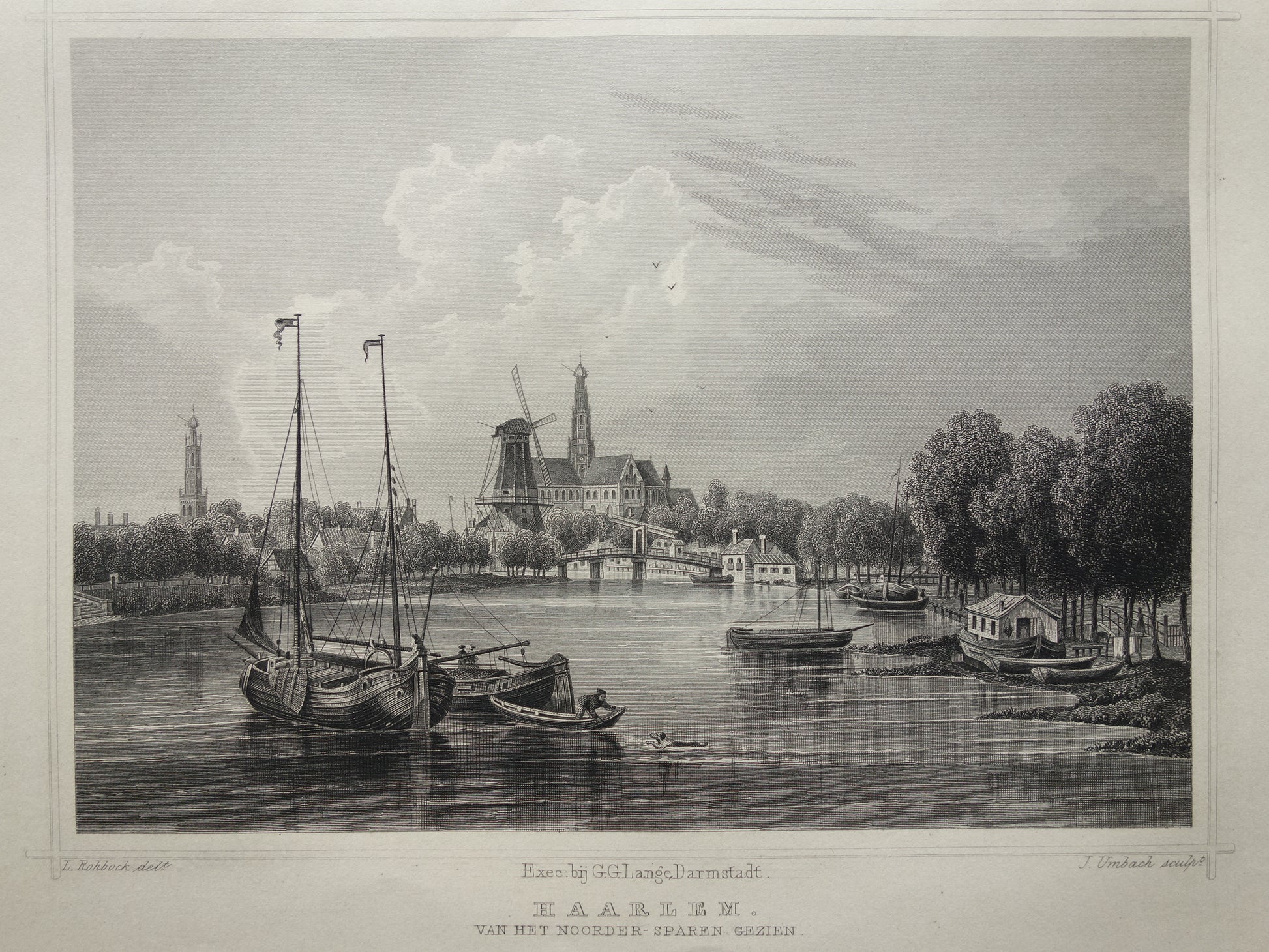 oude prenten van Haarlem kopen antieke gravures