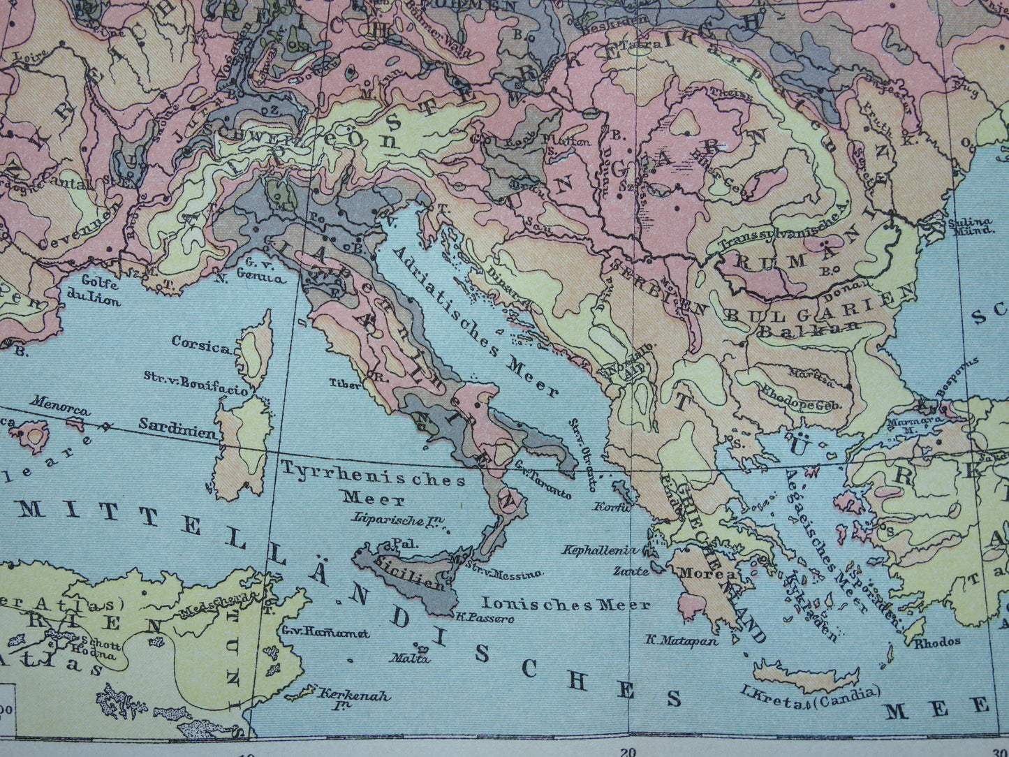 Alte Karte Bevölkerungsdichte Europas aus dem Jahr 1902 antike thematische Landkarte