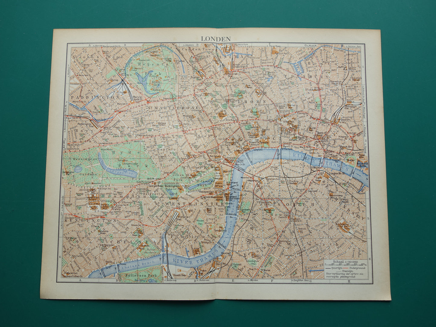 old map of London from 1936