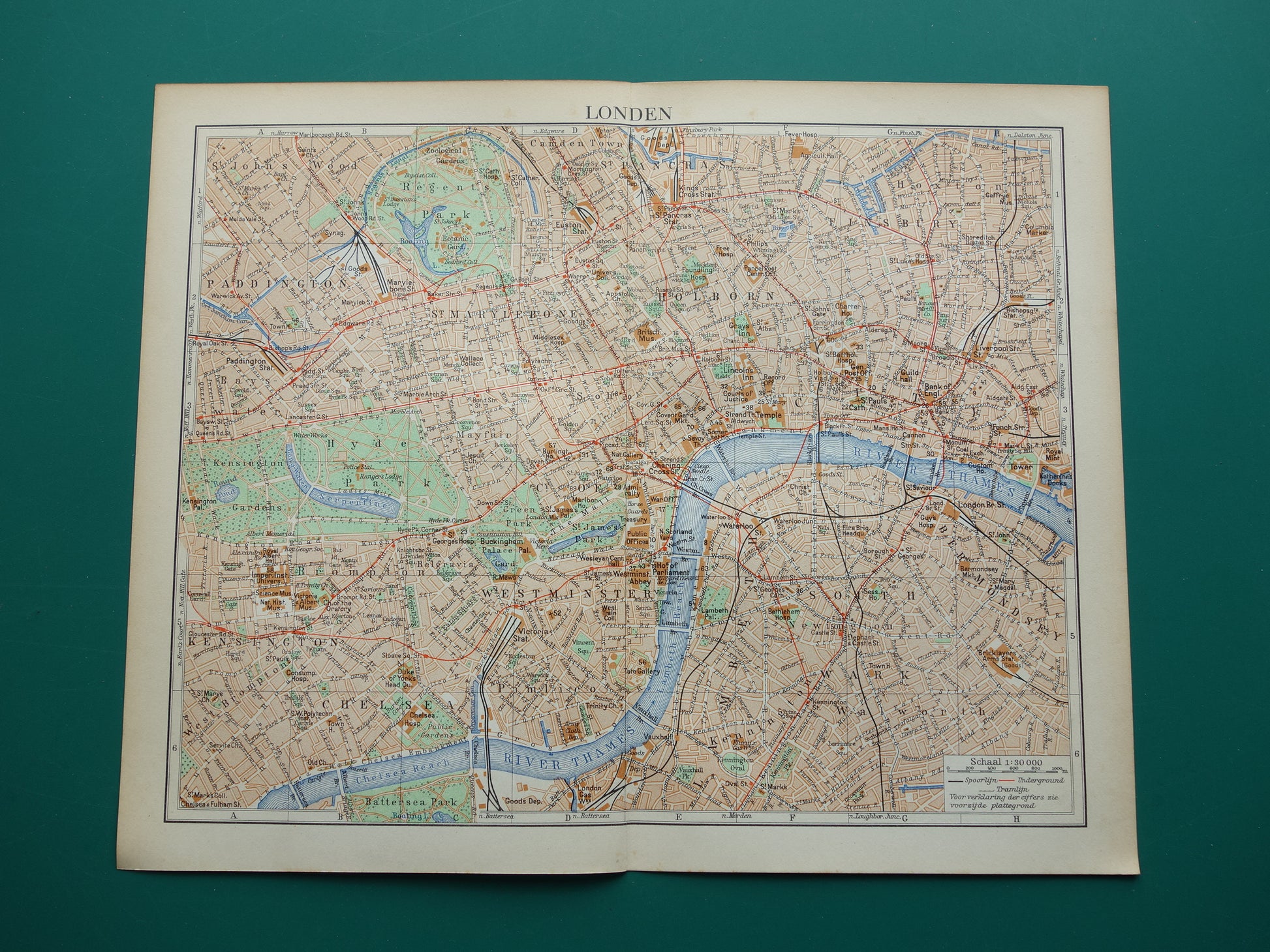 old map of London from 1936
